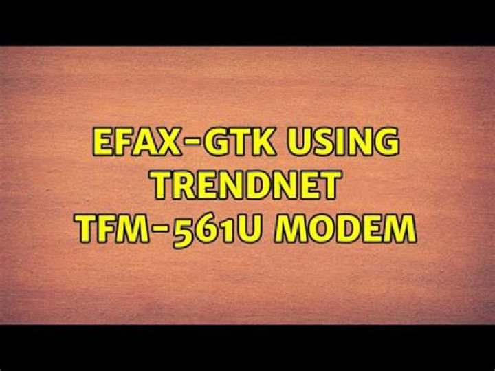 Efax-gtk using Trendnet TFM-561U modem