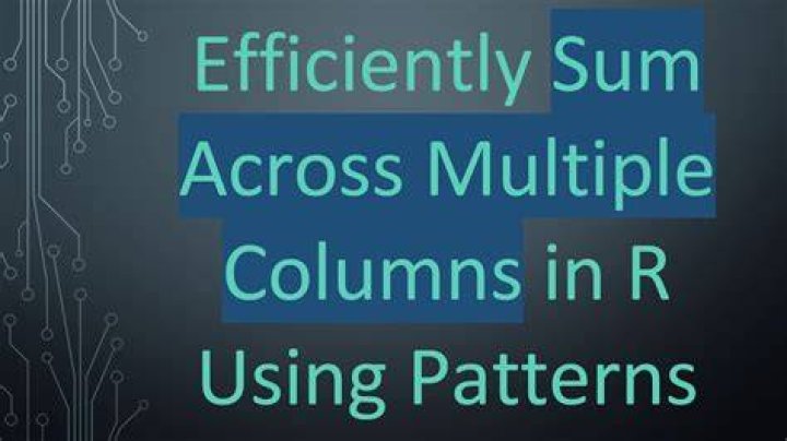 Efficiently sum across multiple columns in R