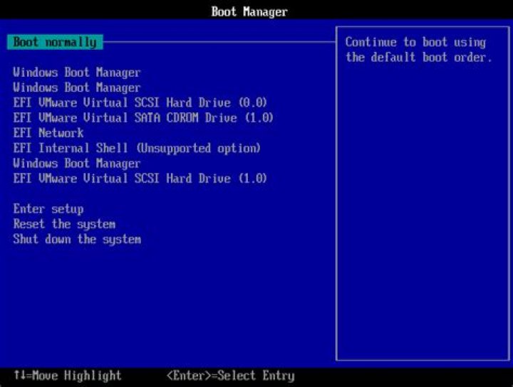 EFI Boot Options