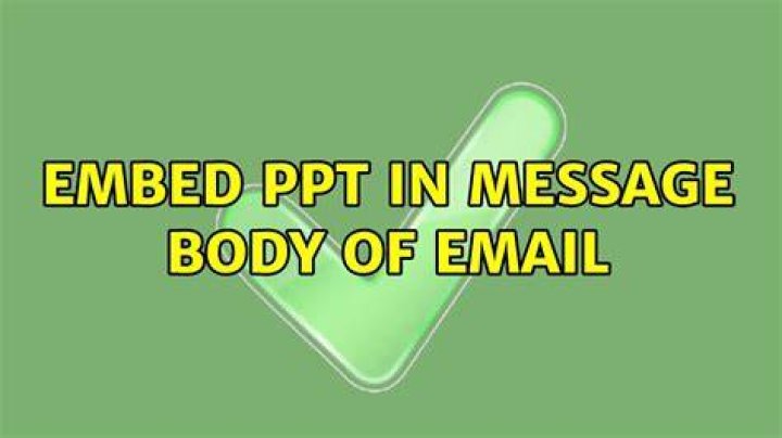 Embed PPT in message body of email