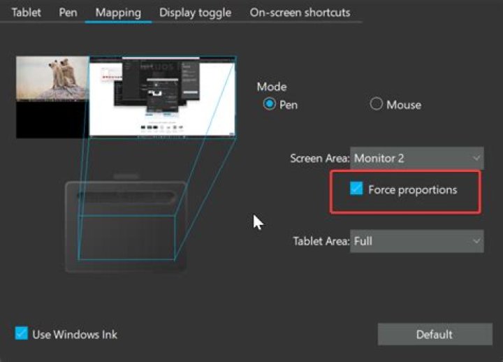 Enabling relative Tracking mode on wacom tablet - Ubuntu 18