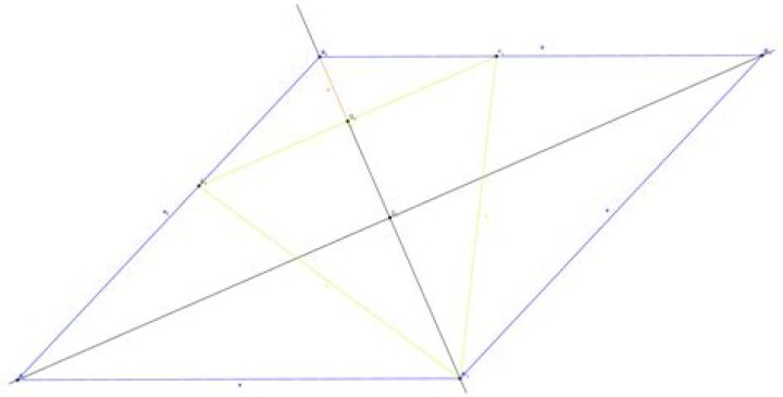 equilateral triangle in a rhombus