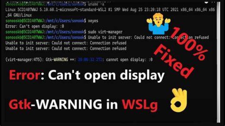 Error: Can't open display: 0