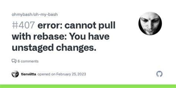 Error: Cannot pull with rebase: You have unstaged changes