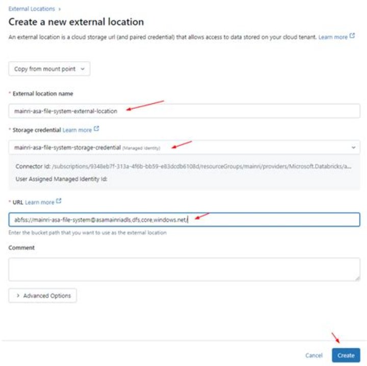 Error External Location here