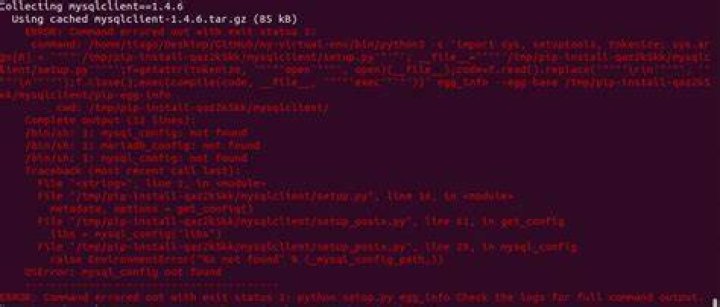 Error installing mysqlclient