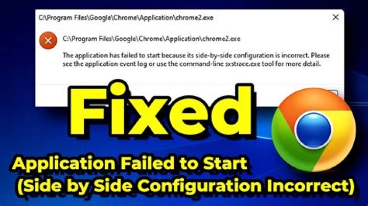 Error: The application has failed to start because the side by side configuration is incorrect