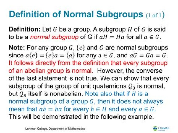 Example of a Subgroup That Is Not Normal