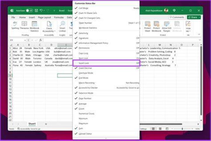 Excel 2010 document contents not scrolling with scrollbar