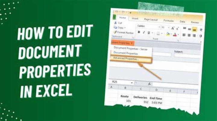 Excel: Cell Value as Excel Document Metadata Property