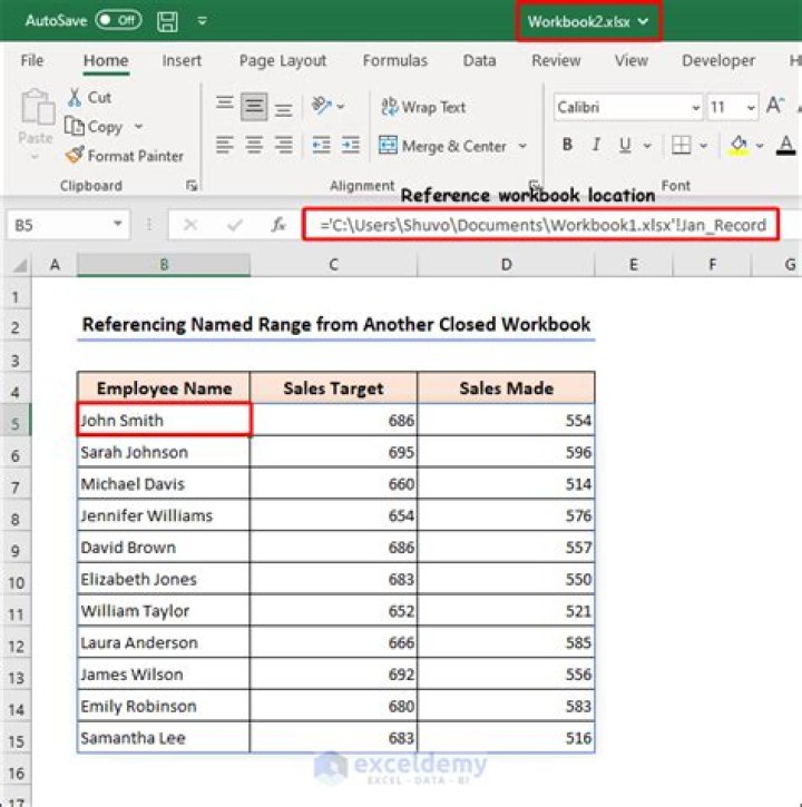 Excel final named range