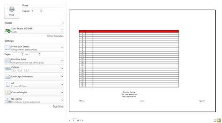 Excel printed pages are different between two machines