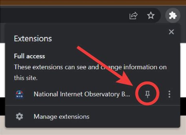extension menu