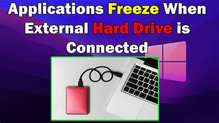 External hard drive freezes everything