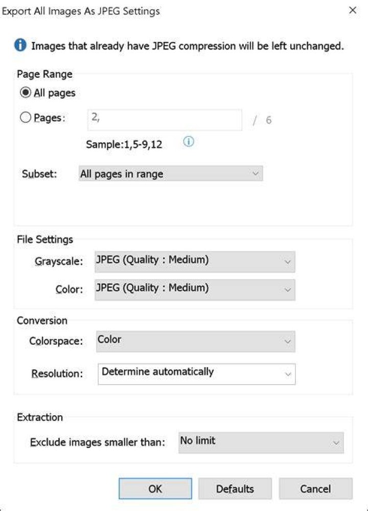 Extract images in PDF without affecting the resolution?