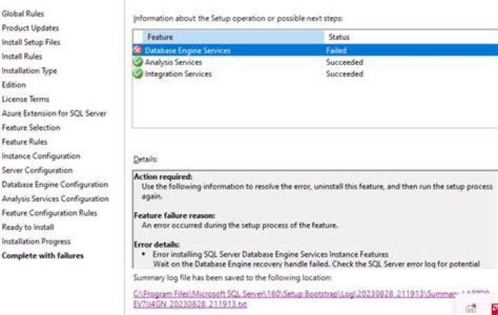 Failed Start for Microsoft SQL Server Database Engine on Linux