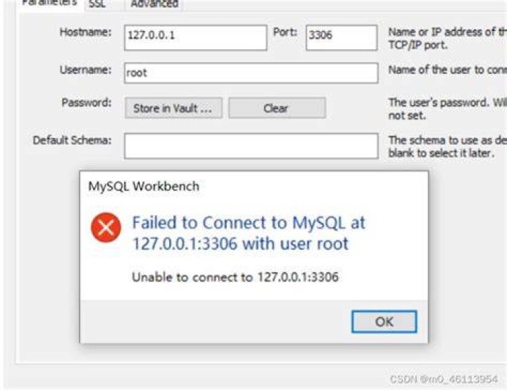 Failed to Connect to MySQL at localhost:3306 with user root