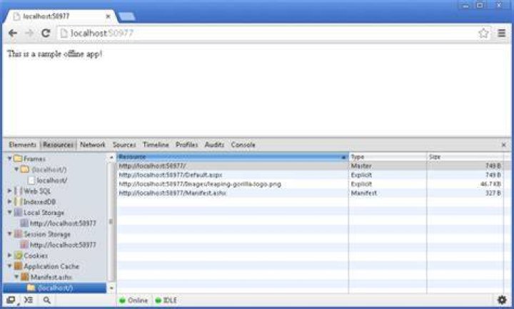 Failed to Parse Manifest : Using asp.net