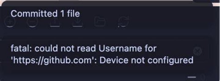 fatal: could not read Username for 'https://github.com': No such file or directory