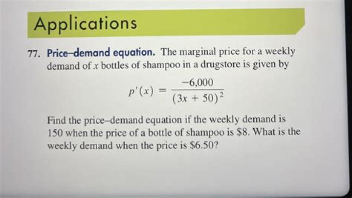 figuring out price demand equation