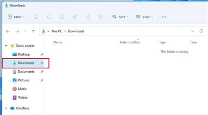 file in downloads folder