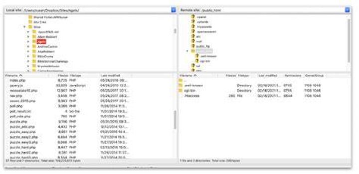 FileZilla as local files manager - comparing files and directories on local disks