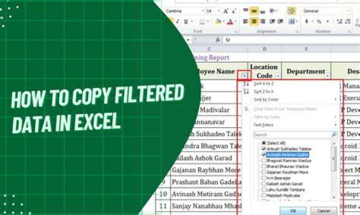 filtered data
