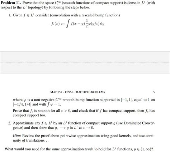 Finately supported sequences are dense in $l^p$