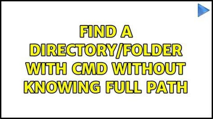 Find a Directory/Folder with CMD without knowing full path