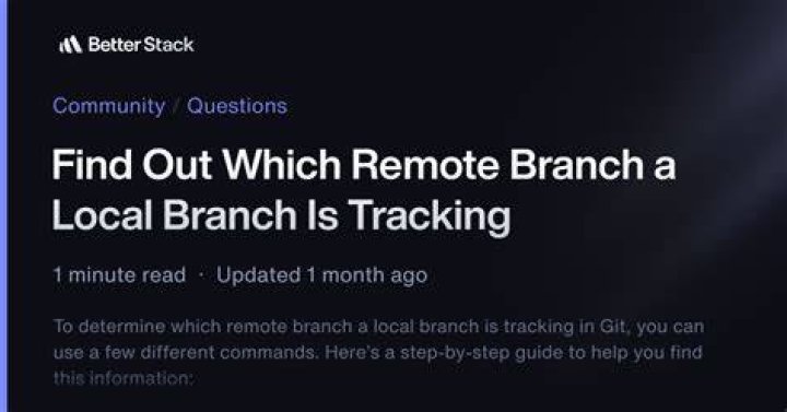 Find out which remote branch a local branch is tracking