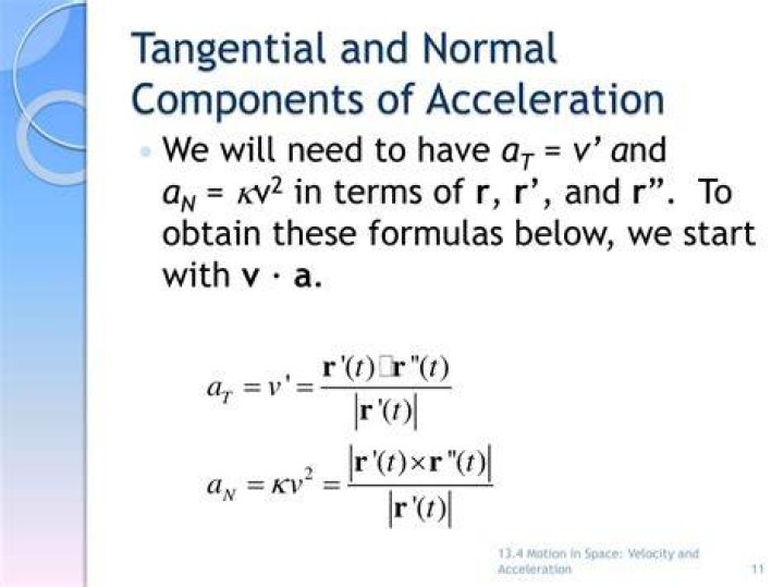 Find the tangential and normal components of the acceleration vector for the curve