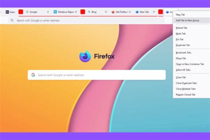 Firefox Home Tab screenshot, with custom background image