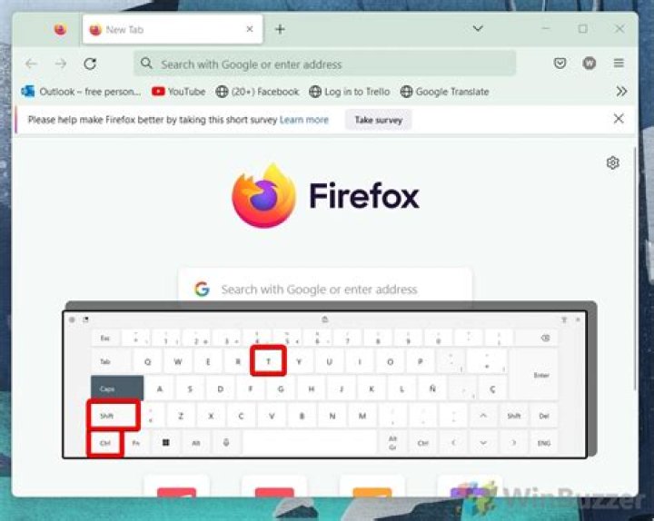 Firefox: How to open tabs from the history in the background?