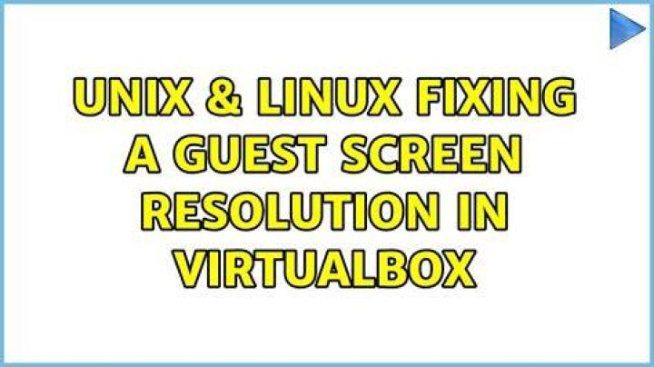 Fixing a guest screen resolution in VirtualBox