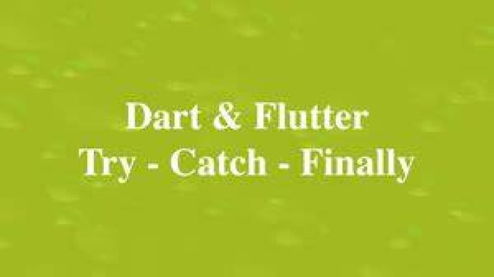 Flutter and Dart try catch—catch does not fire