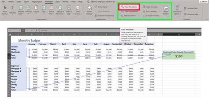 Following Excel precedents to cells on other sheets