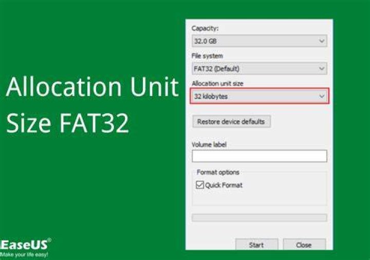 Format FAT32 partition with set 