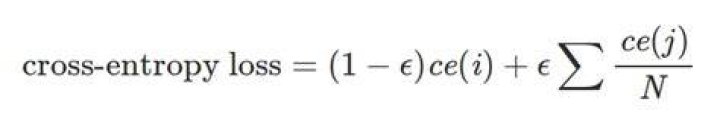Formula for cross-entropy loss