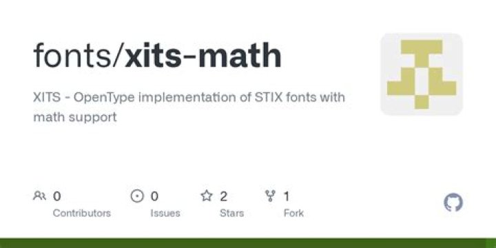 Formula with XITS Math font