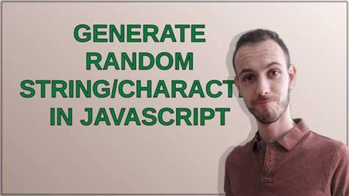 Generate random string/characters in JavaScript