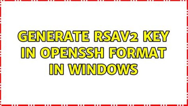 Generate RSA2 key in OpenSSH format [duplicate]
