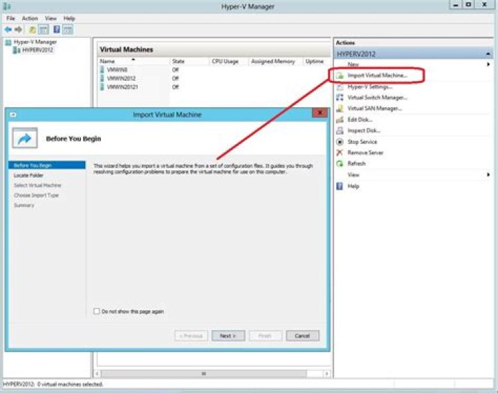 Get information from virtual machine manager using php