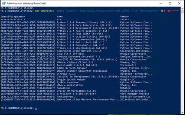 Get installed applications in a system
