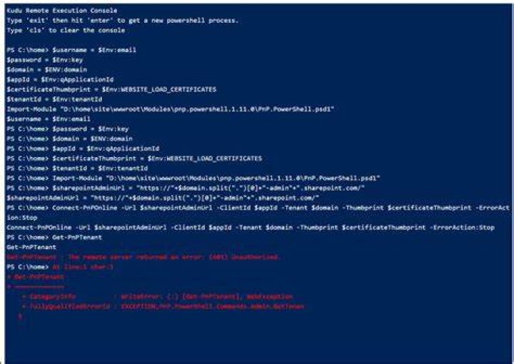 Get-PnPTenant is throwing unauthorized error