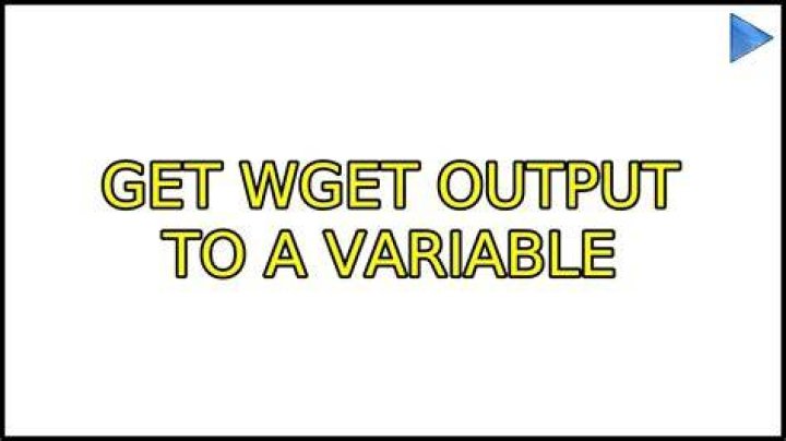 Get wget output to a variable