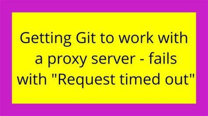 Getting Git to work with a proxy server - fails with 