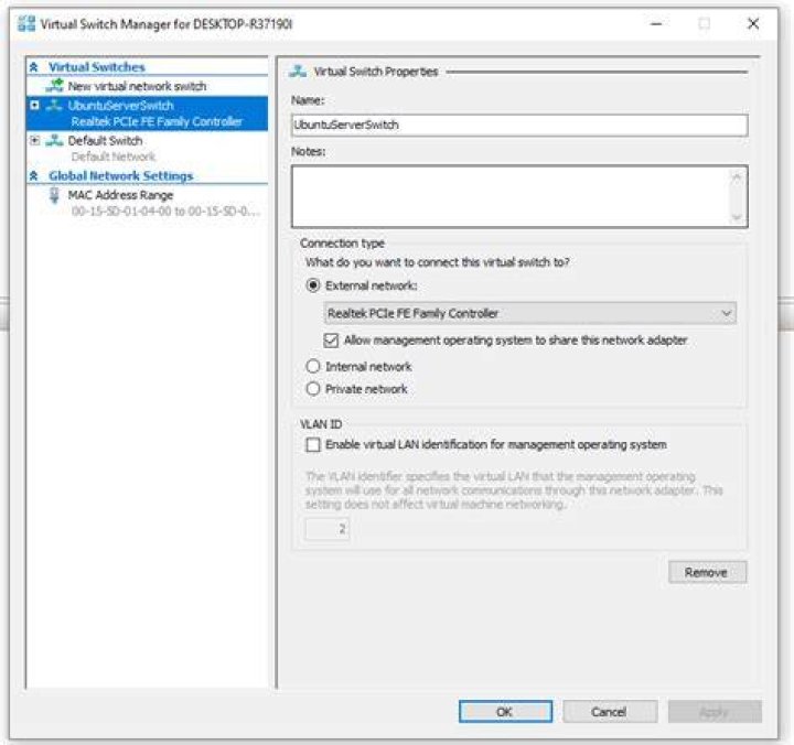 Getting reserved IPs from router to Hyper-V VMs