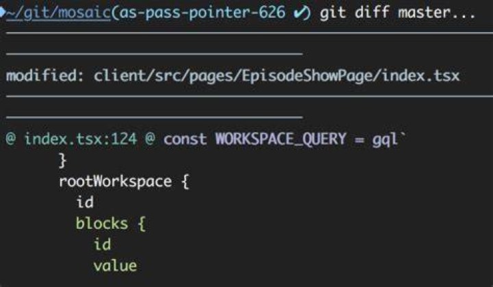 Git diff between current branch and master but not including unmerged master commits