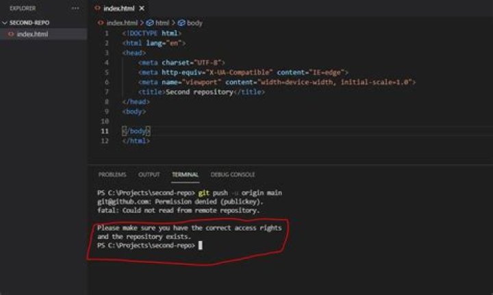 Git error: 