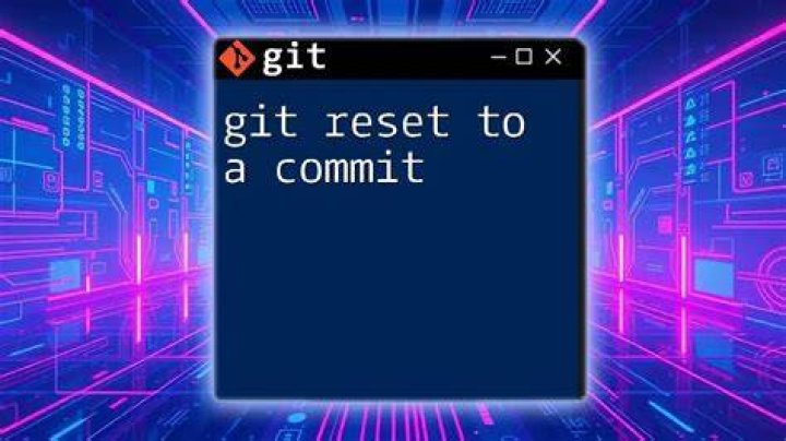 Git reset to a commit